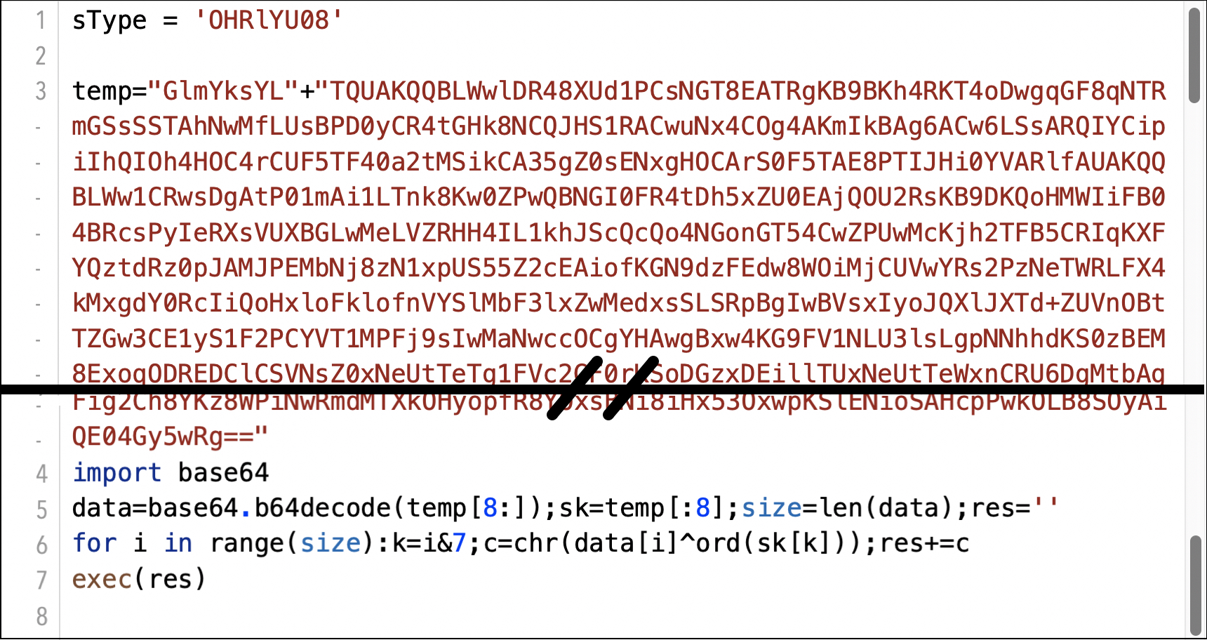 Image 6 is a screenshot of many lines of code.