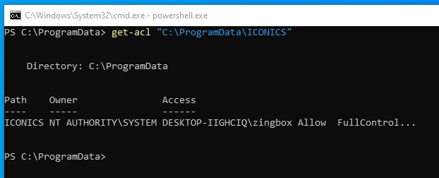 Image 6 is a screenshot of GenBroker before it modifies the access control list in PowerShell.